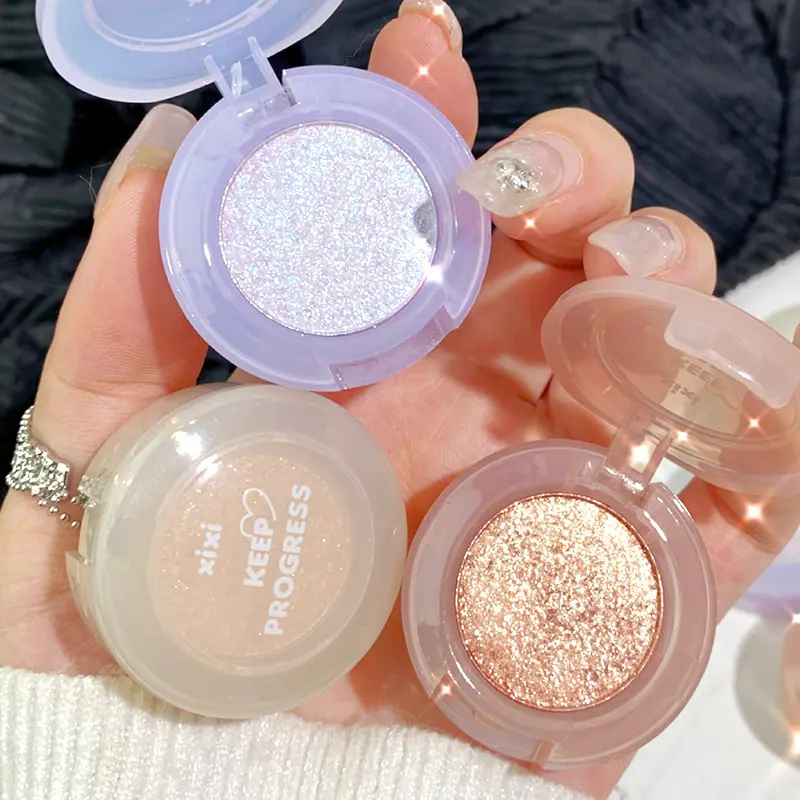 GLITTER EYESHADOW SINGLE COLOR SHIMMER EYESHADOW SHINE EYEMAKEUP WATERPROOF