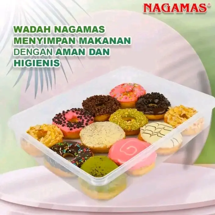 Tempat penyimpanan donat / kotak besar serbaguna / tempat roti / merk nagamas 0