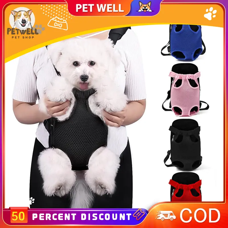 PETWELL Portable Outdoor Travel Pet Carrier Bag Dog Carrier Bag Front Cat Carrier Cute Bag Carrier For Outdoor Backpack Pet Accessories Breathable Mesh and Sturdy Fabrics, Suitable for All Kinds of Pets