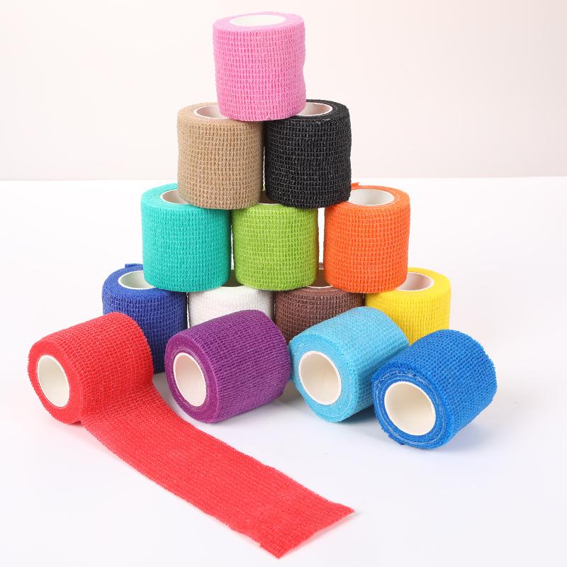 Free wrapping colored elastic bandage, elastic self-adhesive bandage, pressure fixing sports knee pa