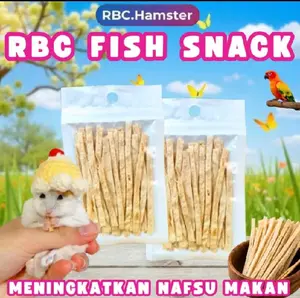 FISH SNACK SNEK IKAN MAKANAN HAMSTER SNACK FAVORIT HAMSTER/SUGARGLIDER ISI BANYAK SNACK BONDING