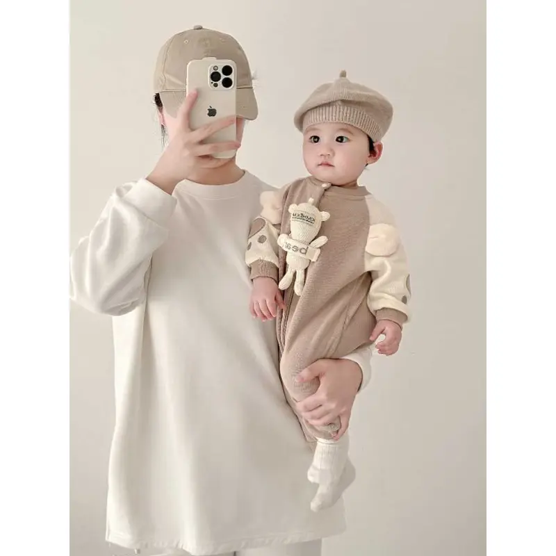 Babylovanta Jumper Bayi Laki Laki Dan Perempuan Lengan Panjang Motif Ear Bear Usia 3-18 Bulan 2