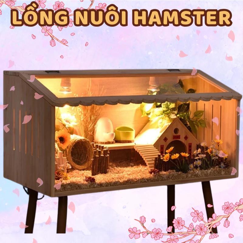 Lồng hamter bằng gỗ cửa meca trong Lồng nuôi Hamster vẹt gà rutin bò sát rùa chim cút lùn... nhiều kích cỡ