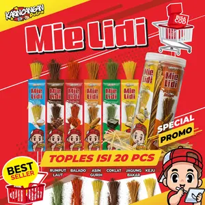 Mie Lidi Karakter 1 Toples  Mix 6 rasa (isi 20 pcs)