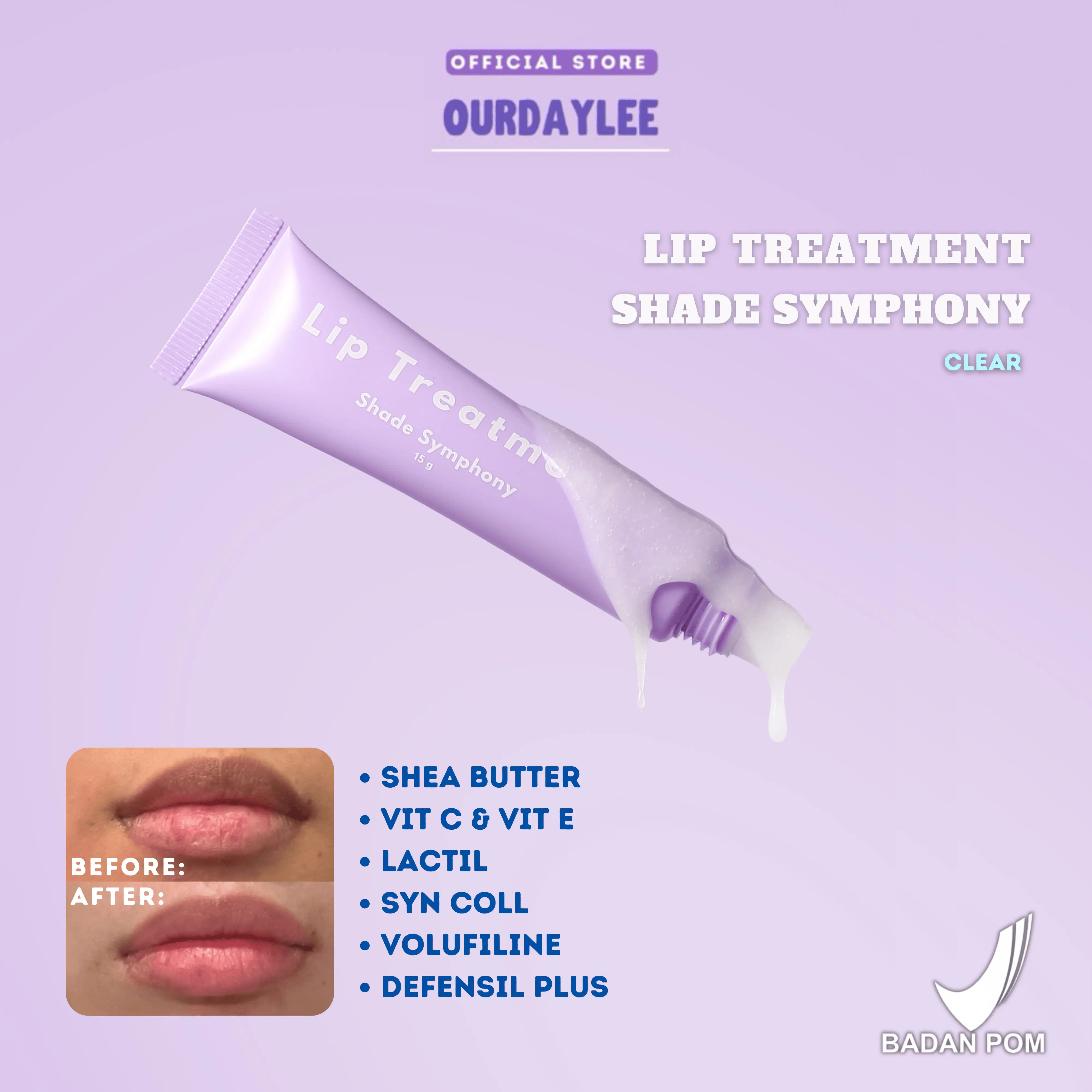 OURDAYLEE - Lip Treatment Shade Symphony (Clear)