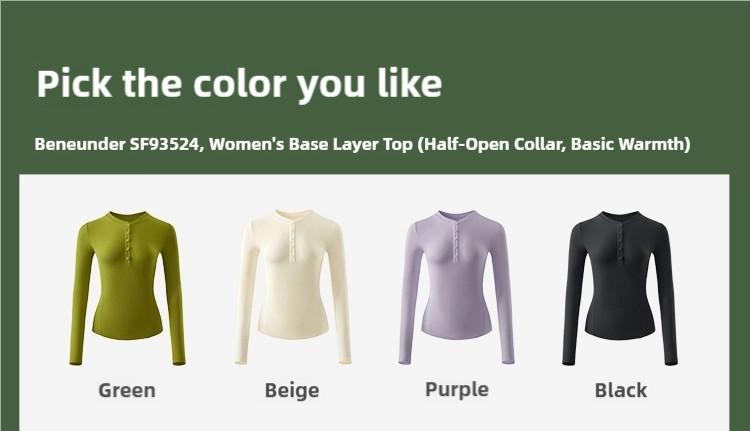 Product Introduction of Beneunder SF93524, Women's Base Layer Top, Half-Open Neckline, Basic Warmth, for Ladies, Casual Wear 20
