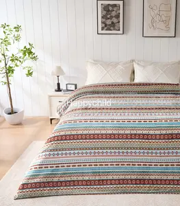 AESTHETIC Selimut bulu halus lembut Salur Printing Terlaris