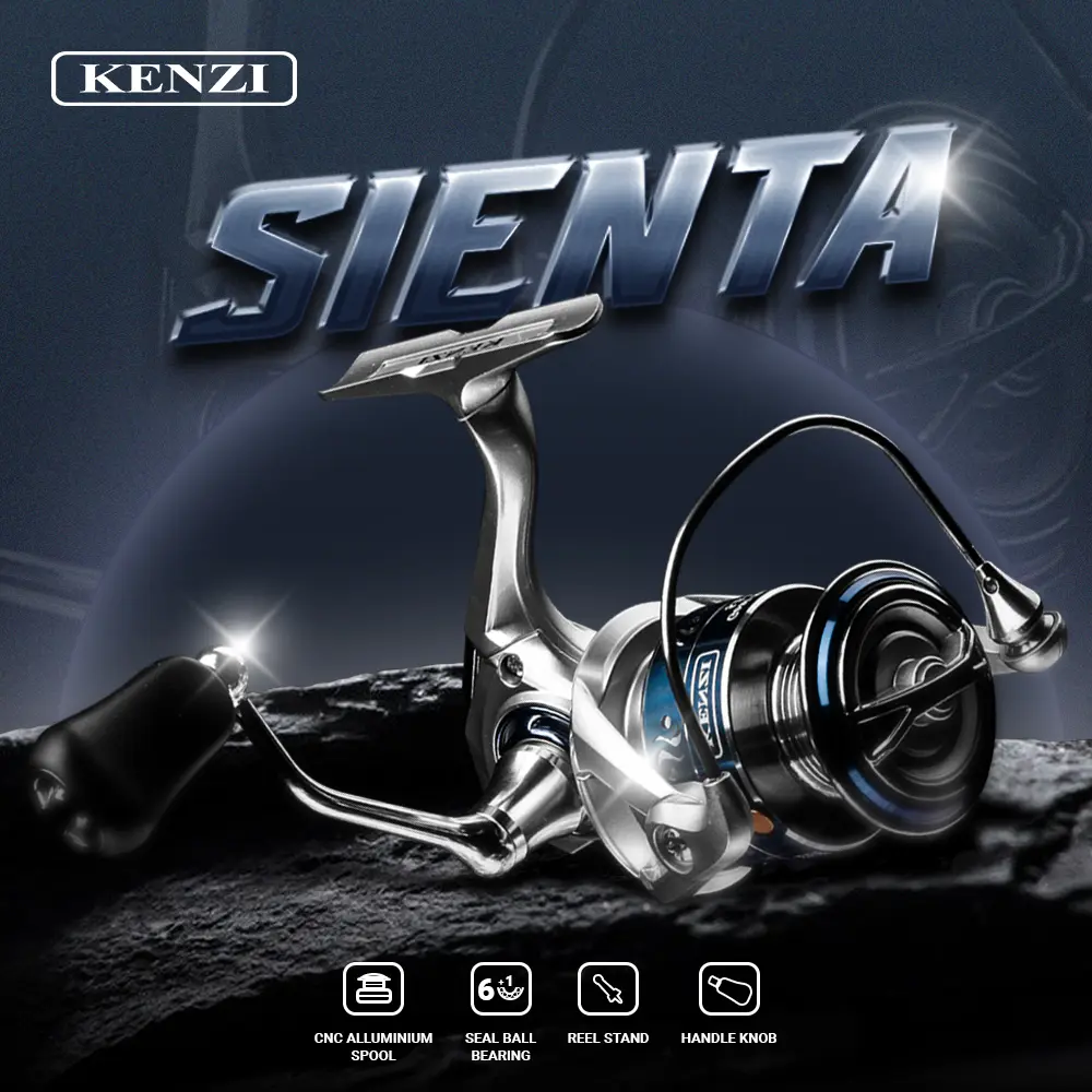 KENZI SIENTA SW REEL with REEL STAND Power Handle One Piece Knob 2000 3000
