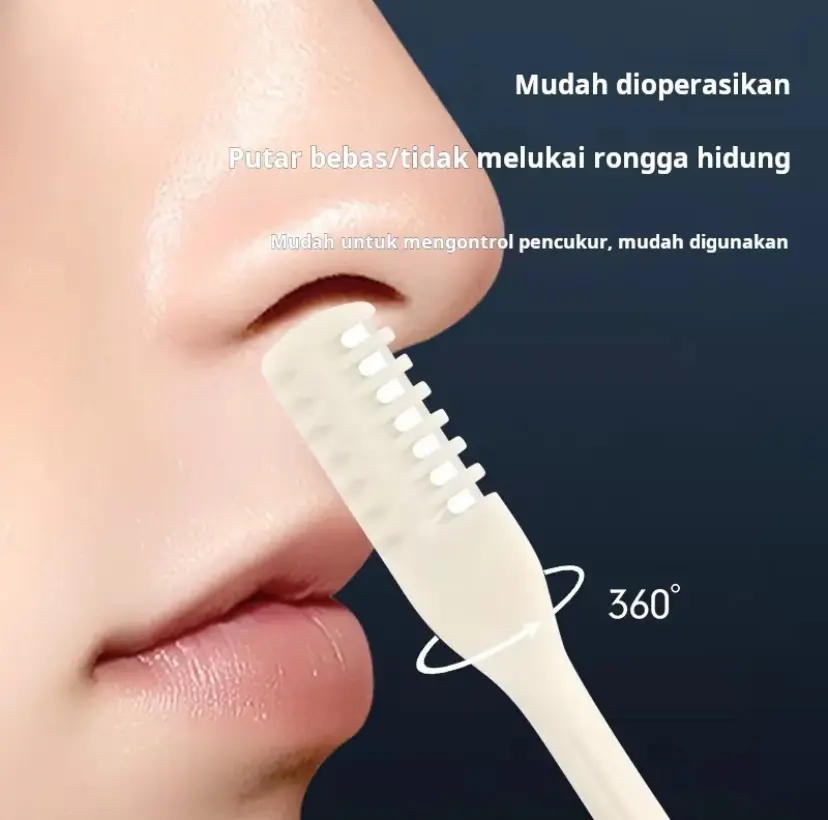 Nose Hair Trimming Handy Tool Double-Headed Stainless Steel Scissors Manual Cleaning Plucking Nostril Shaver