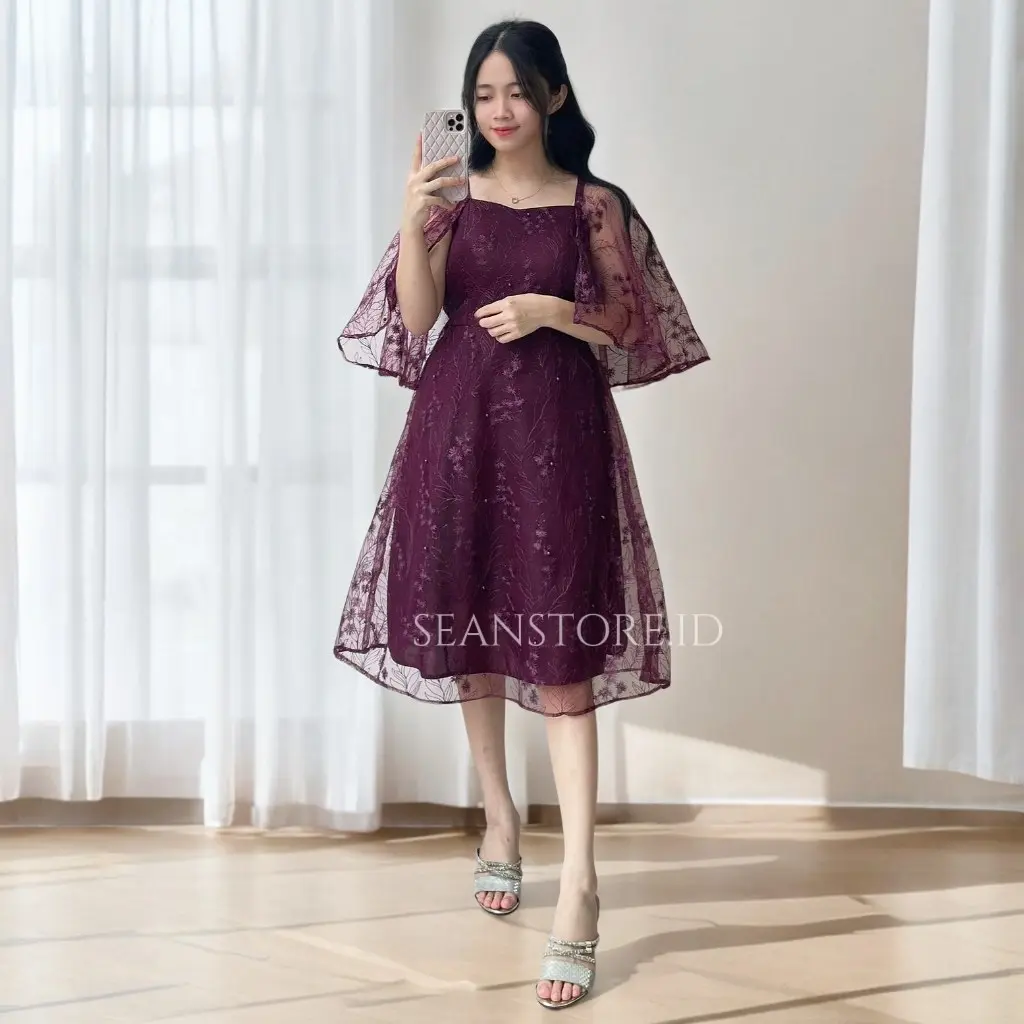LEVI DRESS BRIDESMAID PESTA KONDANGAN on | Dress Natal Gereja kekinian Terbaru | Dress Ulangtahun Wisuda | Dress Promnight Mewah Brokat Cantik