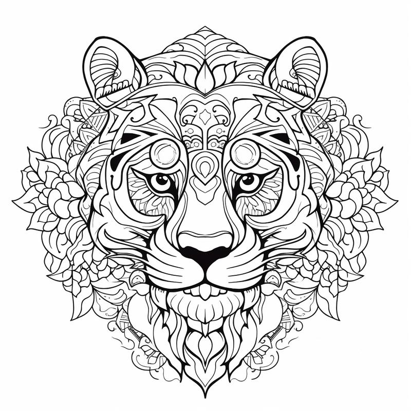 Animals Series in Mandala Style Coloring Book/ 25 Lembar Buku Mewarnai Bahagia Bookspace 3