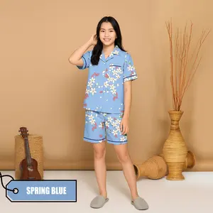 Nyenyak Piyama HP Anak Perempuan 8 - 12 Tahun Katun / Baju Tidur Karakter Celana Pendek Anak Cewek