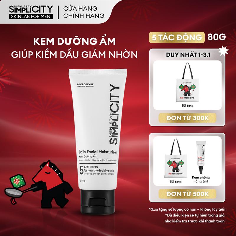 Kem dưỡng ẩm da mặt đa năng cho nam Men Stay Simplicity Facial Moisturizer 80g