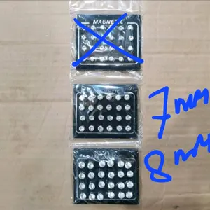 Anting Permata Magnetic Magnet Per Lembar 24pcs grosir Earrings/Anting Fake tanpa lubang