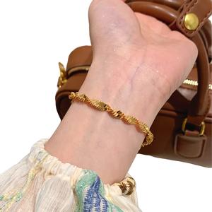 Gelang Rekaan Putar, SUNQ, Minimalis, Indah, Hadiah Sempurna Rantai Bangles kamassi titanium