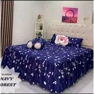 ( PROMO MURAH ) Sprei Rumbai 180x200 160x200 120x200 Motif Terbaru sudah ada sarung bantal guling Bahan Katun halus berkualitas