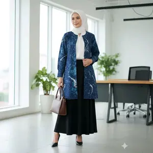 BATIK CIPRAT ALA KEMENSOS WANITA | Outer batik motif ciprat baju kerja bahan katun solo premium adem Atasan Blouse