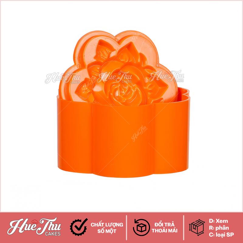  Khuôn xôi hình Bông Mai Hoa Hồng rộng 12 14 16cm cao 7cm - khuôn ép xôi khuôn nhấn xôi VN 