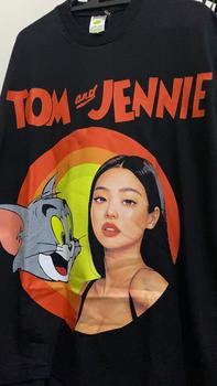 Product Review of T-Shirt Tom & Jennie Parody - Oversized Model Black Solid Sablon Kaos Hitam Distro Atasan Baju from A**i 0