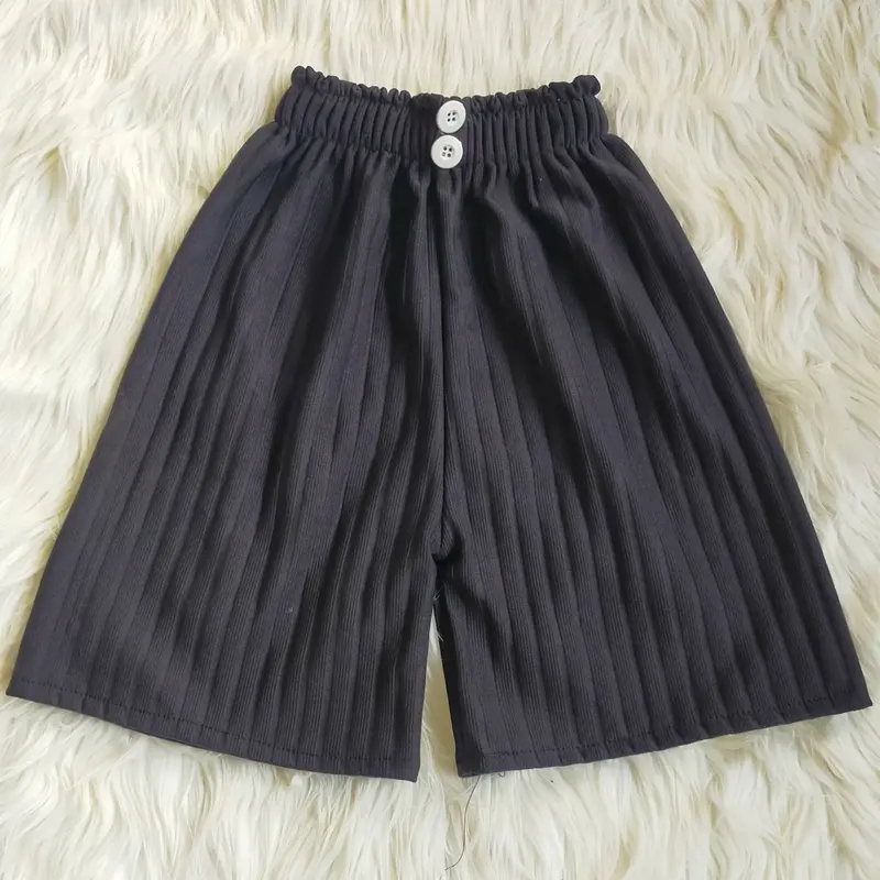 Hotpants Anak Perempuan Bahan Knit Usia 4-12 tahun Celana Fashion Kulot Pendek Santai 4