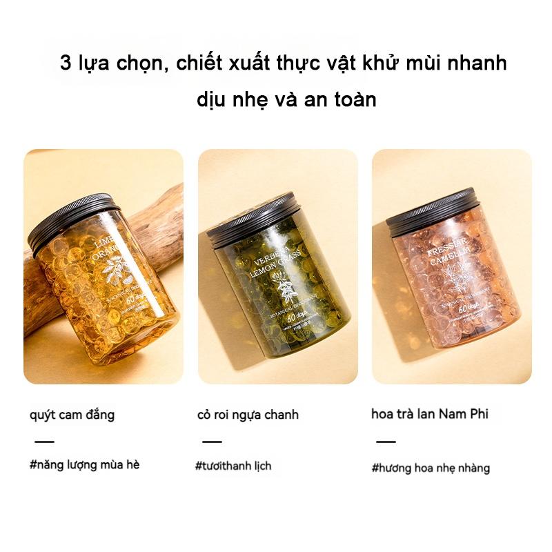 Hộp Khử Mùi Thơm Phòng hương chanh sả dịu nhẹ, sáp thơm phòng dạng hạt đuổi muỗi Khử mùi hôi 9