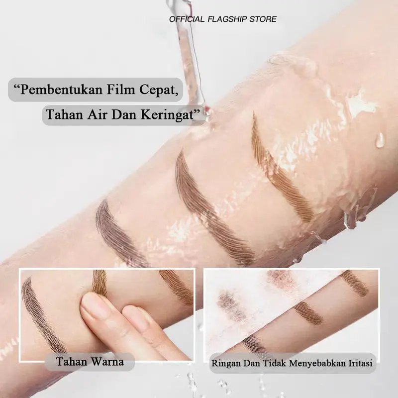 NEW Eyeliner Model Tip Liquid Pen Eyebrow Alis Dua Cabang Waterproof, Pensil Alis Natural Serat Tahan 24 Jam Eyebrow Pen, Pembentuk Alis Serat Natural, Smudgeproof Pencil Alis COD 3