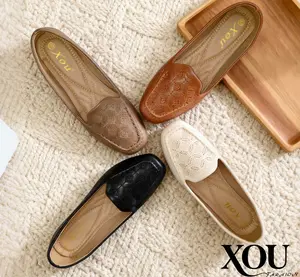 【COD】XOU  premium shoessepatu flat wanita terbaru 2026 Terbuat dari bahan PU cocok untuk acara besar dan kehidupan santai sehari-hari flat shoes ga lecetKasual dan serbaguna nyaman dan tahan lama A-34
