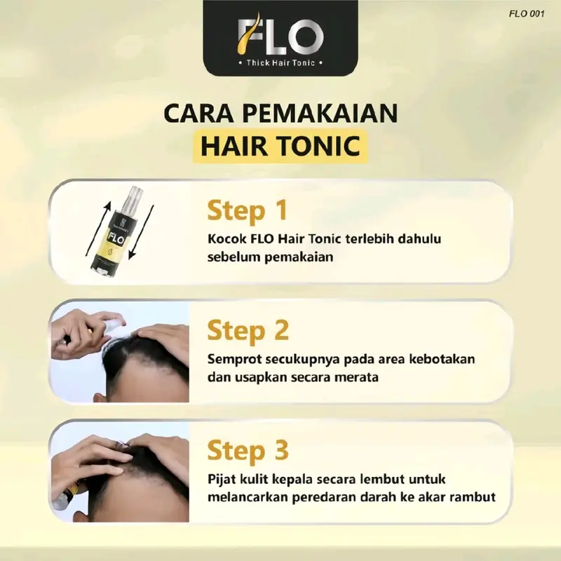 VIRAL FLASH SALE 5 Flo Hair Tonic Vitamin Penumbuh Pemanjang Penghitam Perawatan Rambut Kering Rontok 4