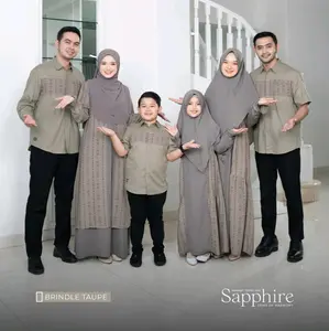 BRINDLE TAUPE SAPHIRE SARIMBIT BAHAN MISORI CREPE MIX MIREILLE CREPE PRINTING MOTIF baju lebaran Gamis, Dress,  Syari,  Ibu,Koko,  Muslim,  Wanita