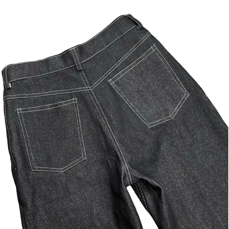 Celana Denim Jorts Denim Y2K Basic Hitam 13Oz Jeans 3
