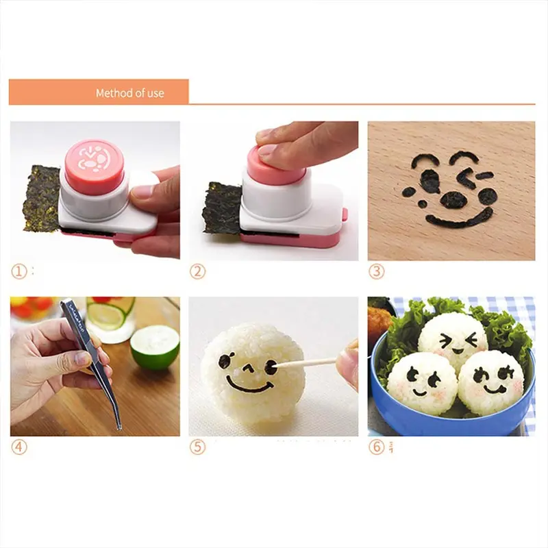 Nori Puncher / Nori Cutter Cetakan Rumput Laut / Nori Seaweed Bento /  Alat Pembuat Bola Nasi Bulat / Rice Ball Shaker 2