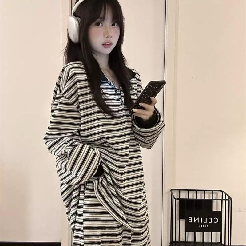 Mở bán Bộ đồ ngủ nữ basic - chất cotton lạnh - phù hợp mùa thu đông - có thể mặc ở nhà đi dạo