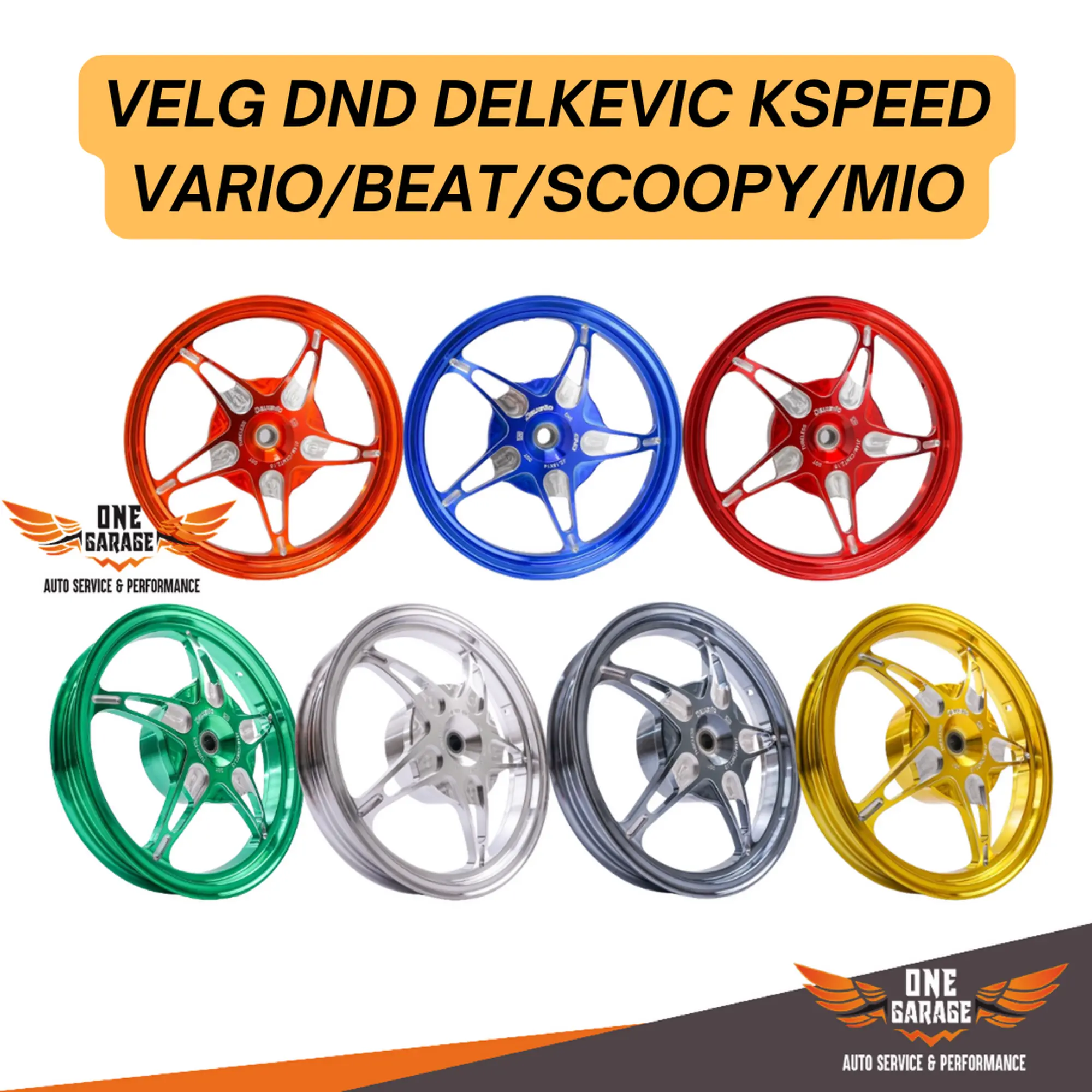 Velg Delkevic K SPEED Vario Scoopy Beat Genio Spacy Mio Lama Sporty Smile Soul GT J Fino M3 Z Xride Gear Xeon ukuran 185/215-14 Accessories Baut Bearing Cakram Roda Motorcycle Dudukan Disc