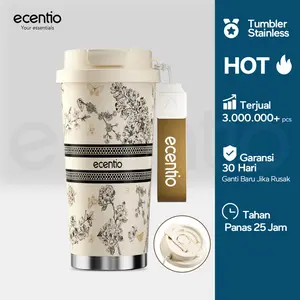 Ecentio tumbler minum premium 530 ml stainless 316 portabel tahan panas 11 jam dan tahan dingin 25 jam