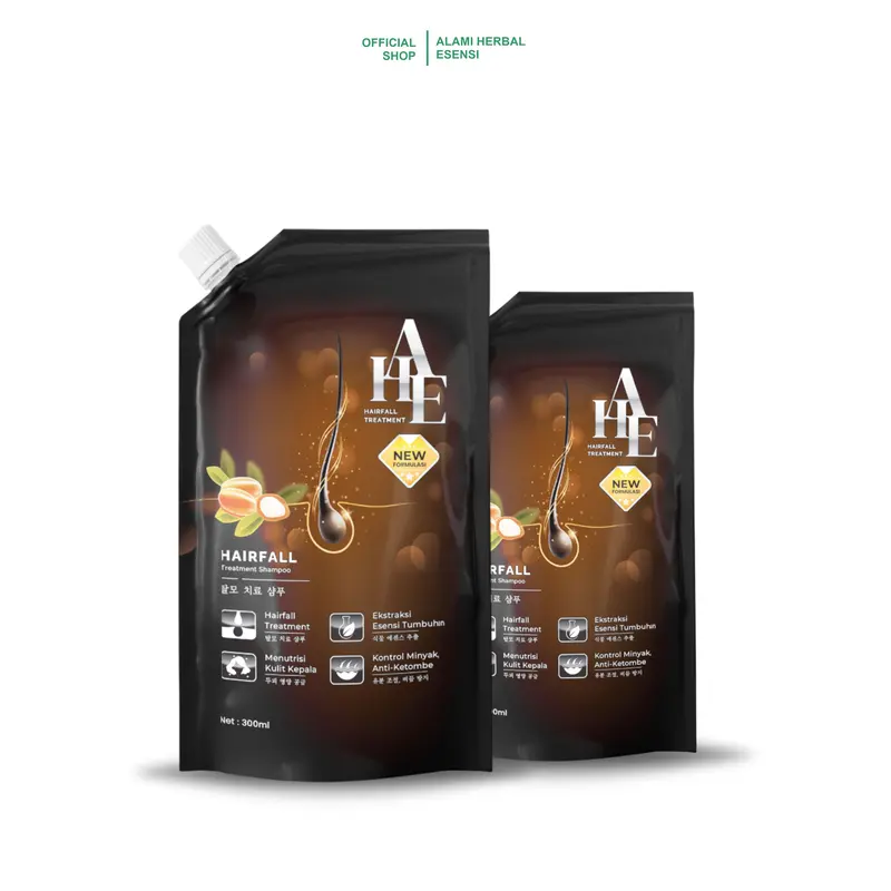 AHE Hair Fall Treatment Shampoo Hair Care Anti Hair Loss Oil Control Anti Dandruff Shampoo Anti Rontok Shampoo Anti Ketombe with Keratine and Zinc 300ML 8