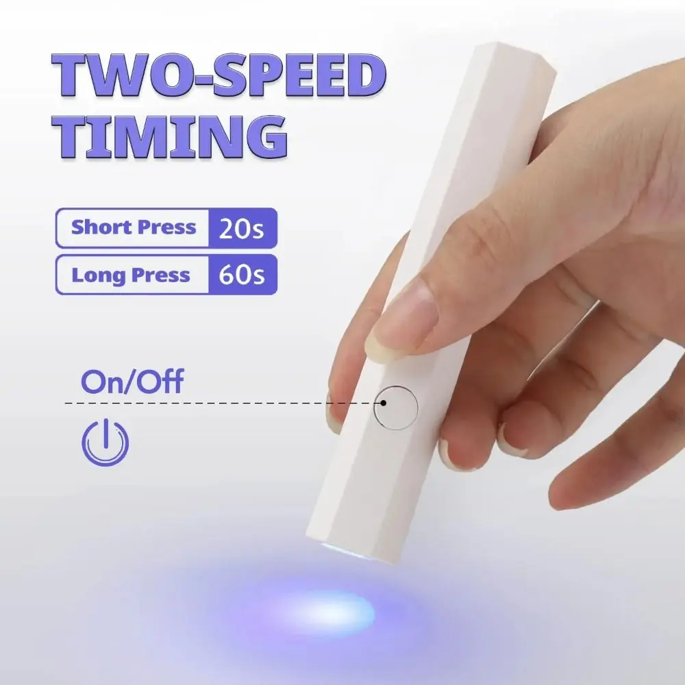 USB Pen-Style Nail Dryer Nail Art Tools Gel Nails 180mAh Uv Led Lamp Handheld Mini Gel Polish Drying Lamp