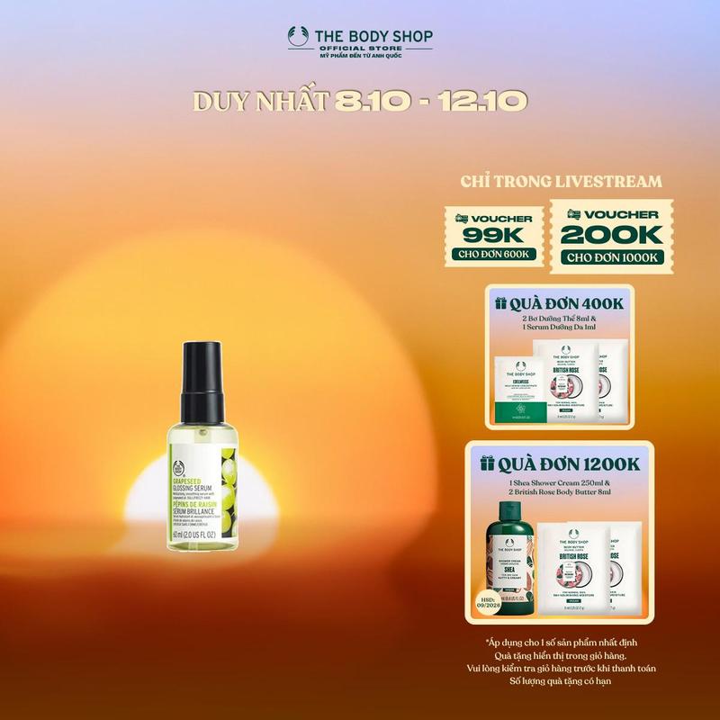 The Body Shop Tinh Chất Óng Mượt Tóc Grapeseed Glossing Serum 60ML