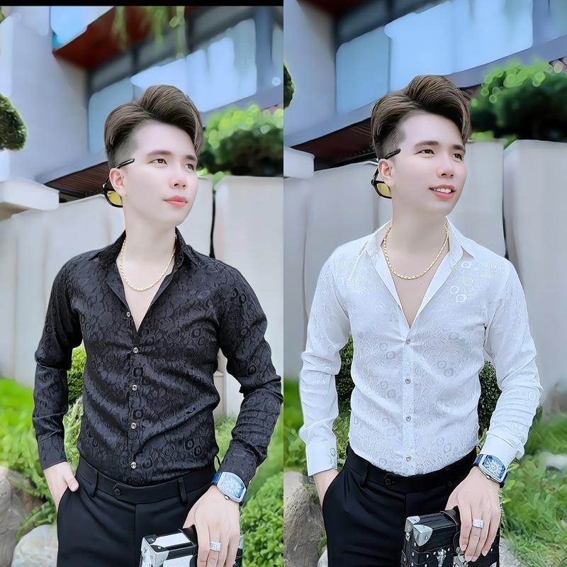 ÁO SƠ MI NAM HOẠ TIẾT HOA LÁ LUXURY