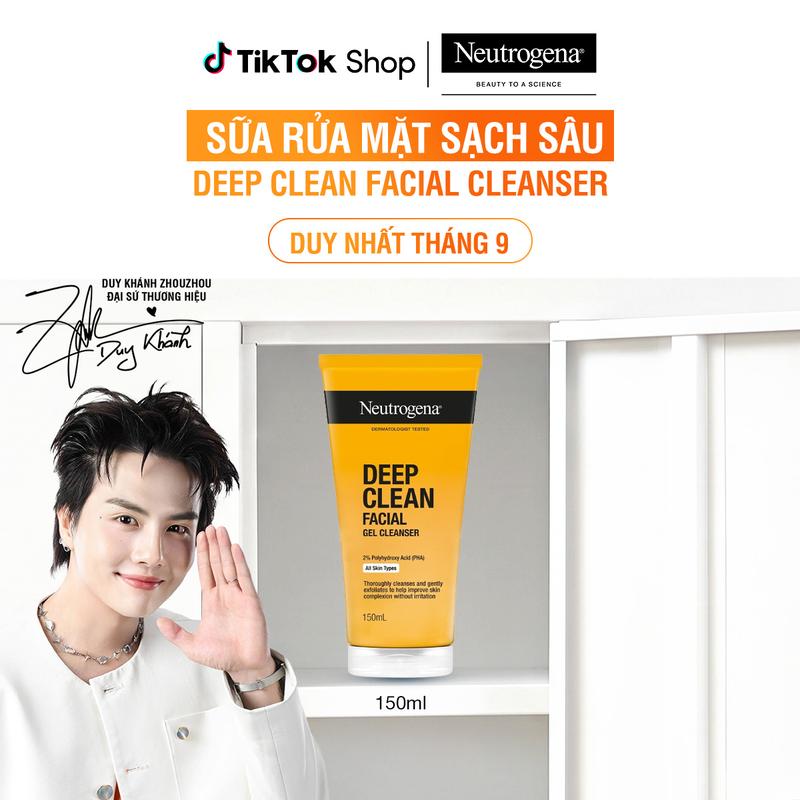 Sữa rửa mặt làm sạch sâu cho DA DẦU NHẠY CẢM Neutrogena Deep Clean Facial Gel…