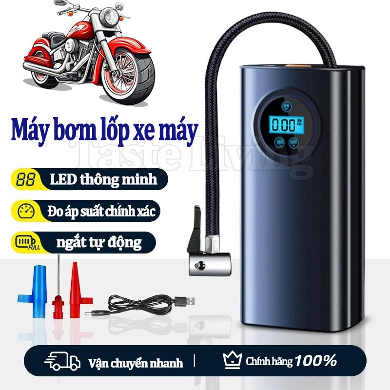  Máy bơm lốp mini cầm tay dùng pin sạc cao cấp Viet Depot đa chức năng thiết kế nhỏ gọn theo dõi áp suất lốp tự ngắt khi bơm đầy. Bơm lốp xe ô tô Bơm hơi xe  ô tô Bơm hơi dùng pin Bơm hơi nén khí Bơm xe đạp Bơm xe máy Bơm xe điện Bơm bong bóng 