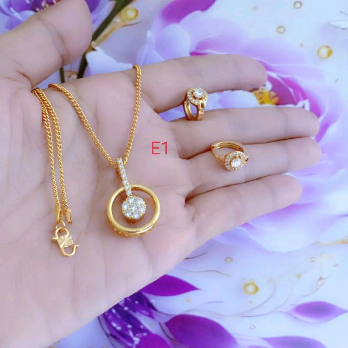 Set perhiasan lapis emas 22k yxy3