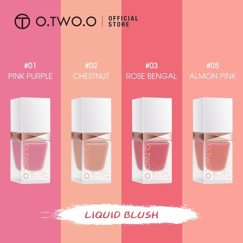Product Introduction of O.TWO.O cairan alami blush sutra dan makeup pemerah pipi merah halus 7