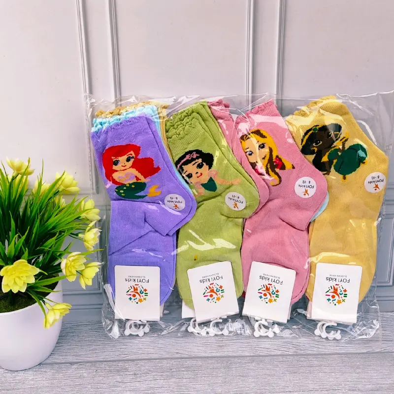 3 Pasang kaos kaki anak cewek perempuan tk sd  motif gambar lucu tebal nyaman Fashion 0