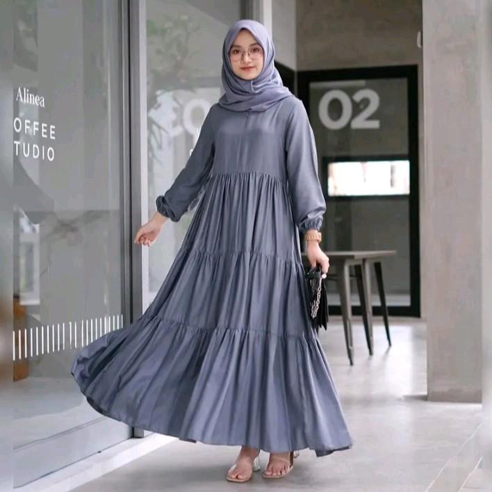 Product Introduction of (promo) gamis canda rempel susun airflow premium/ gamis polos busui terlaris 2024/gamis premium/ gamis muslim 8