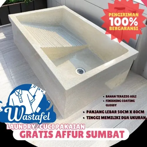 WASTAFEL CUCI BAJU /PAKAIAN / WASTAFEL LAUNDRY Bahan teraso free afur PENGIRIMAN BERGARANSI