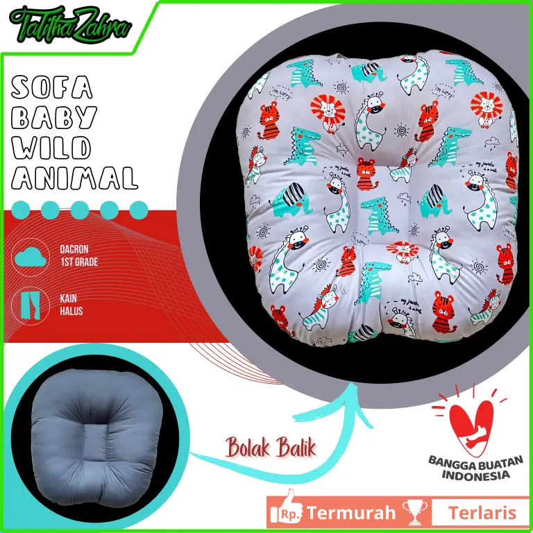 READY STOCK Sofa Bayi Multifungsi / Kasur Bayi Empuk / Baby Lounger kado lahiran murah terbaik bantal sofa baby kado bayi Alas  Newborn Katun 8