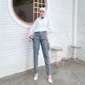 CELANA KERJA PINGGANG RESLETING KANCING