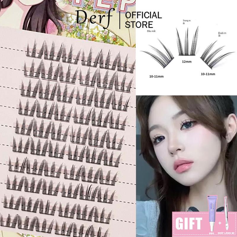 (COD)Lông Mi Giả, Thoải Mái Và Không Trọng Lượng, Có Thể Tái Sử Dụng, 10 Hàng, 10MM-13MM, eyelashes, Trang Điểm, Mỹ Phẩm, Nữ,Món quà miễn phí Keo dán lông mi + nhíp