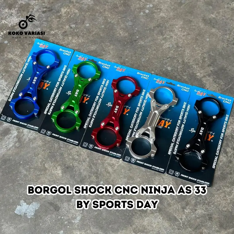 Borgol Skok Ninja As 33 Shock Depan Ninja RR Vixion Scorpio Full CNC Import Stabilizer Skok Ninja 0