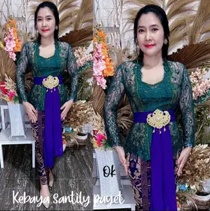 Redy kebaya metalik santily lengan panjang